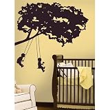 Kids on Swing Peel & Stick Giant Wall Decal