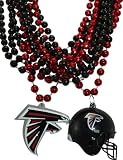 NFL Atlanta Falcons Team Medallion, Mini-Helmet and Mardi-Gras Bead Set