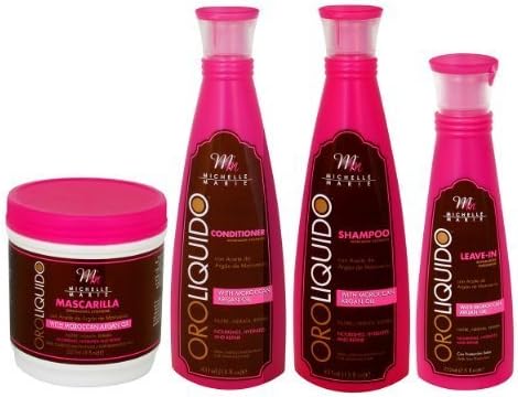 Michelle Marie Liquid Gold Moroccan Argan Oil Intensive Hair Repair Set