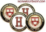 (4) Harvard Crimson Golf Ball Markers