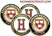 (4) Harvard Crimson Golf Ball Markers