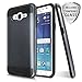 Galaxy J7 (2015) Case With TJS® Tempered Glass Screen Protector Included, Dual Layer Shockproof Tough Brushed Hybrid Armor Rubber TPU Drop Protection Case For Samsung Galaxy J7/J700 (Grey)