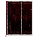 Schwarzes Marokkoleder faux Leder - Notizbuch Midi - Liniert - Paperblanks