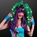 Green Light Up Noodle Headband with Green Ribbon