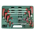 Astro Pneumatic 1027 T-4 Handle Hex Key SAE Wrench Set, 9-Piece