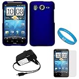 Blue Durable Protective Rubberized Crystal Hard Case Cover for AT&T Wireles ....
