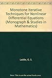 Monotone iterative techniques for nonlinear differential equations