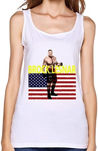 IHoo Lady WWE Brock Lesnar Tank Top M White