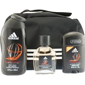 Adidas Deep Energy by Adidas for Men. Set-Eau De Toilette Spray 1.7-Ounces & Body Wash 8.4-Ounces & Deodorant Stick 2-Ounces & Toiletry Bag