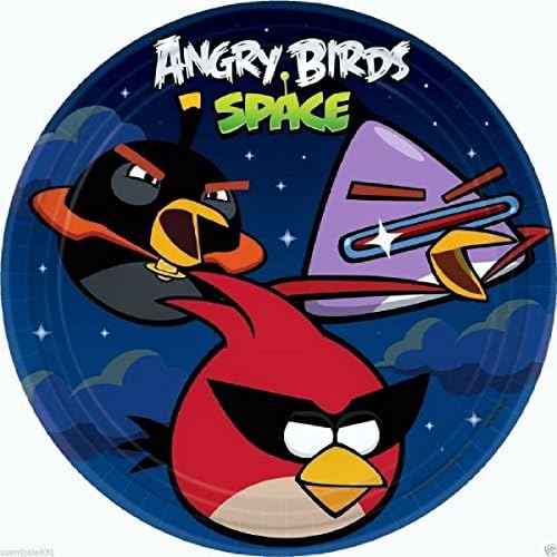 Angry Birds In Space Lunch Dinner Plates 8pcs Party Supplies