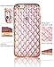 iPhone 6 plus Case, FLYEE Flexible 3D Shiny Sparkling Clear Transparent Rugged Soft TPU Hybrid High Impact Cover for iphone 6 6s plus 5.5 inch-Gold rose.
