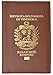 Genuine Leather Passport Wallet Credit card Holder with venezuela Emblem Imprint for International Travel
