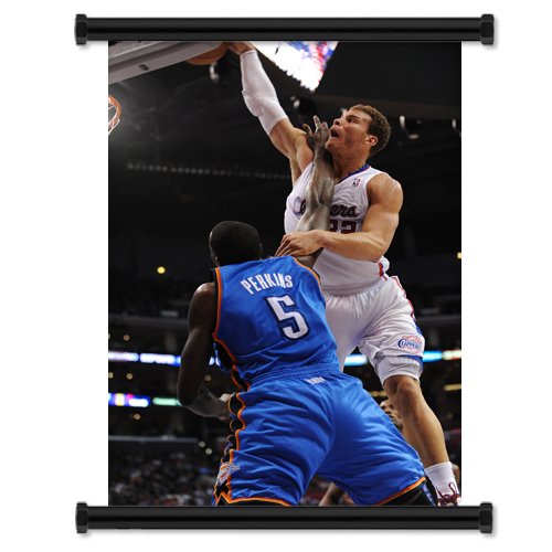 Blake Griffin Los Angeles Clippers Dunk Fabric Wall Scroll Poster (16" x 24") Inches