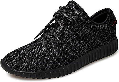 MWSC Unisex Men Women Casual Lace Up Lightweight Athletic Breathable Running Sneaker Shoes,pure black,us 8.5(Sold by Shi Yi Happy Shop and Free Returns)