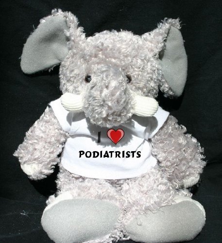 External hard drive:Plush Elephant (Slowpoke) toy with I Love Podiatrists