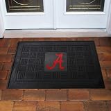 NCAA Alabama Crimson Tide 18 x 30 Black Team Logo Rubber Mat