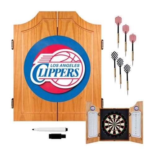 NBA Los Angeles Clippers Wood Dart Cabinet Set