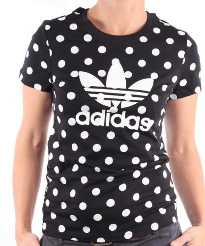Adidas Damen T-Shirt ADI Trefoil, black-running white/running white, 36, O57479 Preisvergleich