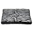 Zebra–Print Microplush Dog Bed
