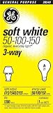 GE 97494 Soft White 3-Way Bulb, 50/100/150-Watt