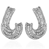 14K White Gold Diamond Earrings