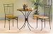 Kitchen & Housewares : 3pc Bistro Metal & Wood Dining Tea Table & 2 Chairs