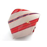 (ヴィヴィアン ウエストウッド)Vivienne Westwood T10-F628-0003 ベージュ×レッド系 剣先9cm ネクタイ [並行輸入品]