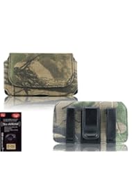 For Samsung Galaxy S3, S III Camo Hunter Camouflage Canvas Horizontal Case with Magnetic Closure and Belt loops. Comes with antenna booster