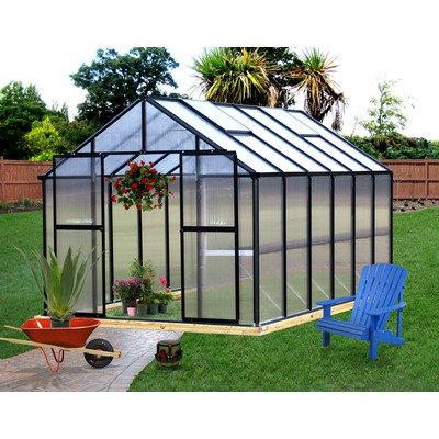 Monticello Quick Assembly Greenhouse System - 8' x 12' Color: Black