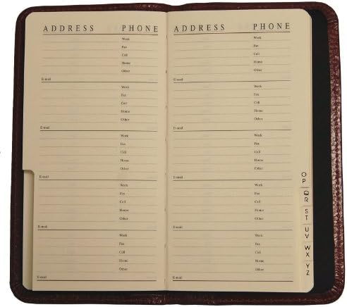 Scully Leather Pocket Address Book Red