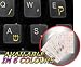 HEBREW KEYBOARD STICKERS WITH YELLOW LETTERING ON TRANSPARENT BACKGROUND
