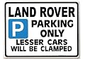 LAND ROVER Car Parking Sign - Gift for DISCOVERY tdi 110 90 models - Size Large 205 x 270mm