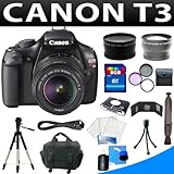 Canon EOS Rebel T3 Digital Camera + Canon Ef-s 18-55mm F/3.5-5.6 Is Autofoc ....