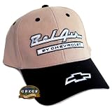 Bel Air Hat By Chevrolet Bowtie Hat Cap Khaki black Apparel Clothing by Gregs Automotive LLC