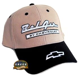 Bel Air Hat By Chevrolet Bowtie Hat Cap Khaki black Apparel Clothing by Chevrolet Apparel
