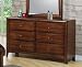 Storage Dresser Contemporary Style in Warm Brown Finish
