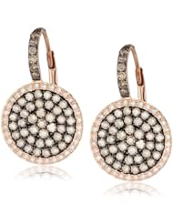 KC Designs "Tres Chic" 14k Rose Gold, Champagne and White Diamond Earrings