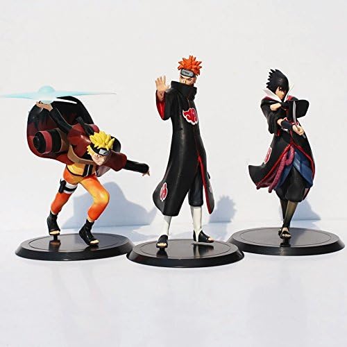 3pcs/lot Anime Naruto Action Figure Uzumaki Naruto Pain Uchiha Sasuke PVC Action Figure Model Children Toys