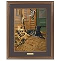 Bountiful Day Black Labrador Retriever Framed Art