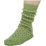 ACORN Women's Luxe Slipper Sock,New Leaf,Large (Women's 8M-9M)