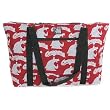 WSU Washington State University Logo Deluxe Tote Bag with COTTON FABRIC Surface and WATERPROOF LINING
