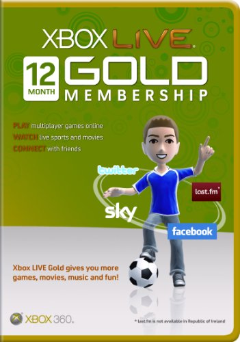 Xbox LIVE Gold 12-Month Membership Card (Xbox 360)