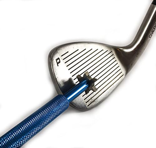 Extreme Golf- Club Sharpener Tool - 6 Unique Cutter Heads - Optimal Ball Performance and Control - For Irons, Wedges, Hybrids, and Other Groove Clubs - Blue
