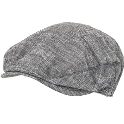 New Cotton Linen Duck Bill Lined Ivy Cab Cap Hat Medium Large Gray