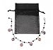 Bracelet - B271 - Lampwork, Fire Polished Glass and Swarovski (tm) Crystal Beads - Adjustable to Fit + Matching Organza Bag ~ B x W and Pink