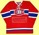 Autographed Montreal Canadiens Wool Jersey Maurice Richard, Guy Lafleur, Jean Beliveau