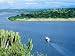 Boat in Kazinga Channel with Cactus in Foregound, Queen Elizabeth National Park, Bush...