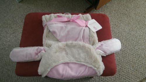 NWT HOODIE Baby Animal Blanket LIGHT PINK BUNNY GIRL