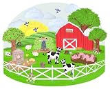 Barnyard Wall Mural & Farm Animal Wall Decal Appliques for Kids Room