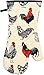 Ulster Weavers 100% Cotton Gauntlet Oven Glove - Heat Resistant and Perfect for Baking, Cooking or Serving - Machine Washable, Animal Theme, Rooster, Cream